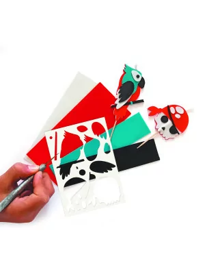 ENFANTS : Kit 2 bougies anniversaire 'Graine Créative' Pirate