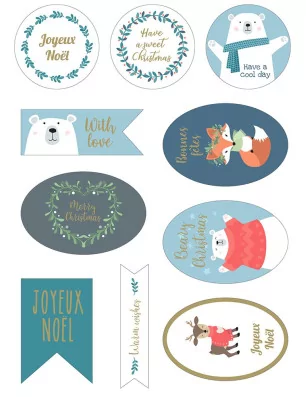 SCRAPBOOKING : Autocollants XL 'Artemio - Beary Christmas'