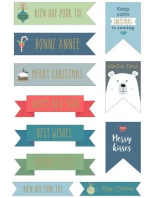 SCRAPBOOKING : Autocollants XL 'Artemio - Beary Christmas'