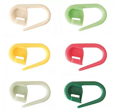 TRICOT ET CROCHET : Lot de 12 marqueurs de mailles en plastique 'Rico Design' Multicolores