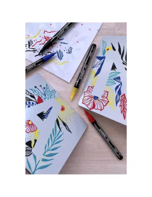 COULEURS ET ECRITURES : Marqueur acrylique 'STABILO' FREE T800C Blanc 4-10 mm