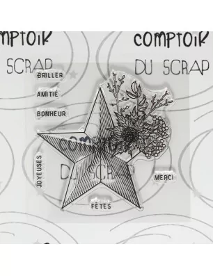 SCRAPBOOKING : Tampons transparents 'Comptoir du Scrap' Etoile festive