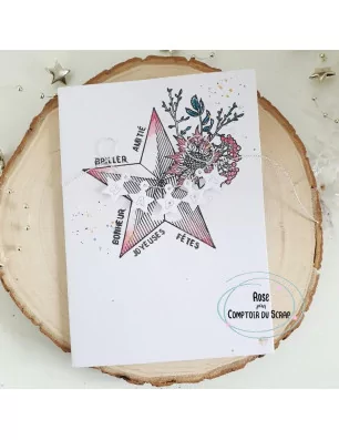 SCRAPBOOKING : Tampons transparents 'Comptoir du Scrap' Etoile festive