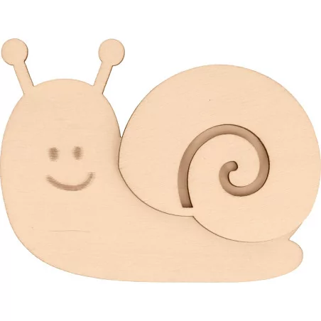 AFFAIRES : Silhouette en bois 'Artemio - Jolies Comptines' Escargot avec coquille 9 cm x 6.9 cm