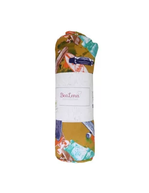 ART DU FIL : Coupon de tissu 'BeaLena' Jersey Jaune Skate Board 80 cm x 1 m