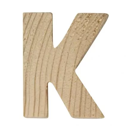 SUPPORTS A DECORER : Lettre en bois K 'Rayher' 5 cm x 3.5 x 1 cm SUPPORTS A DECORER : Lettre en bois K 'Rayher' 5 cm x 3.5 x 1 cm