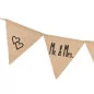 Guirlande de fanions en jute 'Hotex' Mr et Mme 145 cm Guirlande de fanions en jute 'Hotex' Mr et Mme 145 cm