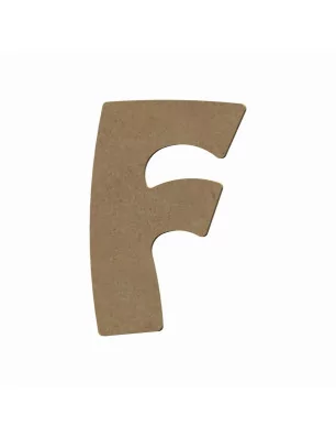 SUPPORTS A DECORER : Support en bois 'Gomille' Lettre F 15 cm x 9 cm