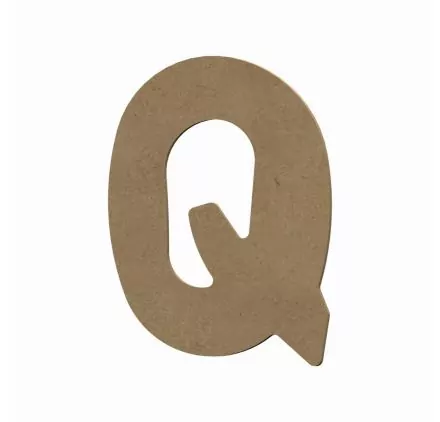 SUPPORTS A DECORER : Support en bois 'Gomille' Lettre Q 15 cm x 11.5 cm SUPPORTS A DECORER : Support en bois 'Gomille' Lettre Q 15 cm x 11.5 cm