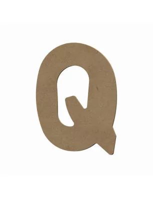 SUPPORTS A DECORER : Support en bois 'Gomille' Lettre Q 15 cm x 11.5 cm