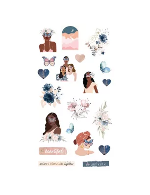 SCRAPBOOKING : 20 Autocollants Puffy 'Prima - Indigo'