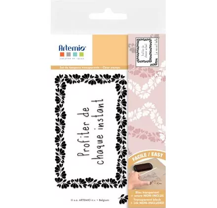 SCRAPBOOKING : Tampons transparents 'Artemio - On My Way' Cadre rectangle