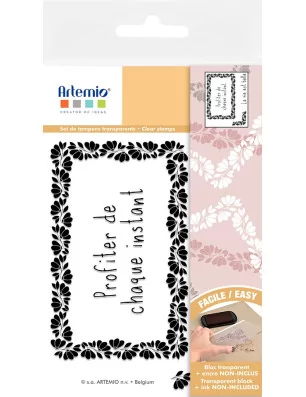 SCRAPBOOKING : Tampons transparents 'Artemio - On My Way' Cadre rectangle