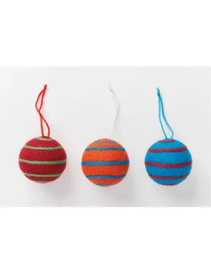 KITS DE NOEL : Kit créatif 'Docrafts - Simply Make' Boules de sapin en laine à feutrer