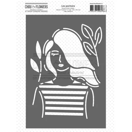 AFFAIRES : Pochoir A5 'Chou & Flowers - Storybook' Le visage