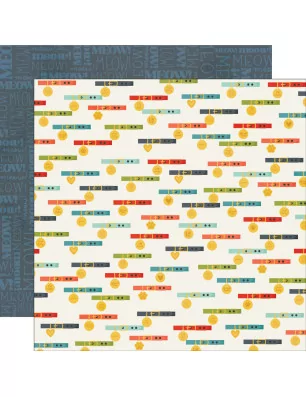 SCRAPBOOKING : Papier double 30x30 'Simple Stories - Pet Shoppe Dog' Belly Rubs