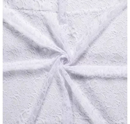 TISSUS : Tissu dentelle '3B Com' Blanc 150 cm par 50 cm (à la coupe) TISSUS : Tissu dentelle '3B Com' Blanc 150 cm par 50 cm (à la coupe)