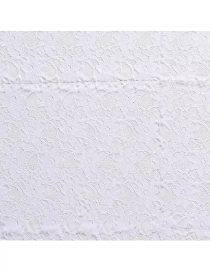 TISSUS : Tissu dentelle '3B Com' Blanc 150 cm par 50 cm (à la coupe)