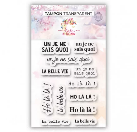 SCRAPBOOKING : Tampons transparents 'Love In The Moon - Beautifull' French Touch