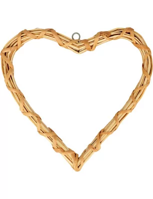 SUPPORTS A DECORER : Coeur en osier 'Artemio' 20 cm x 20 cm
