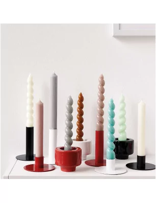 BOUGIES ET BOUGEOIRES : Bougeoir multifonctionnel en céramique 'Rico Design' Blanc 7.5x6 cm