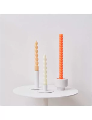 BOUGIES ET BOUGEOIRES : Bougeoir multifonctionnel en céramique 'Rico Design' Blanc 7.5x6 cm