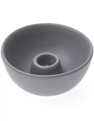 BOUGIES ET BOUGEOIRES : Bol à bougeoir en céramique 'Rico Design' Gris 10x10x5 cm