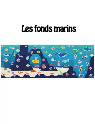 GOMMETTES : Fresque gommettes repositionnables 'Cléopâtre' Fonds marins