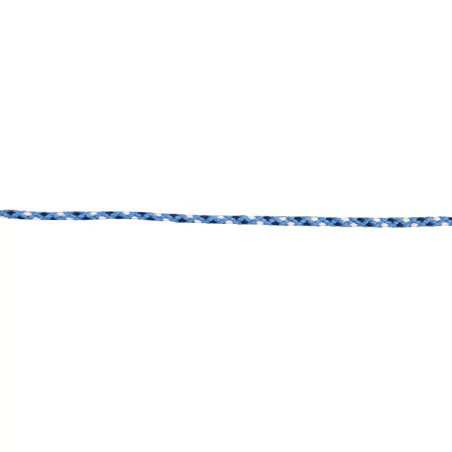 ART DU FIL : Cordon tressé rond '3B Com' Bleu/Beige/Noir 5 mm x 1 m