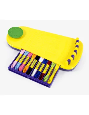 KITS CREATIFS ENFANTS : Outil Tisseur pour bracelets brésiliens 'DMC' Coffret de voyage