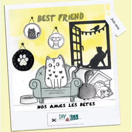 21 Tampons transparents 'DIY & Cie - Nos amis les bêtes' Dog Addict