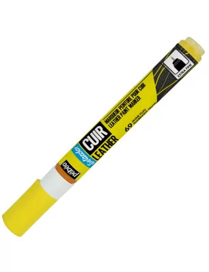 PEINTURE POUR CUIR : Marqueur peinture pour cuir 'Pébéo - Setacolor Cuir' Jaune fluo