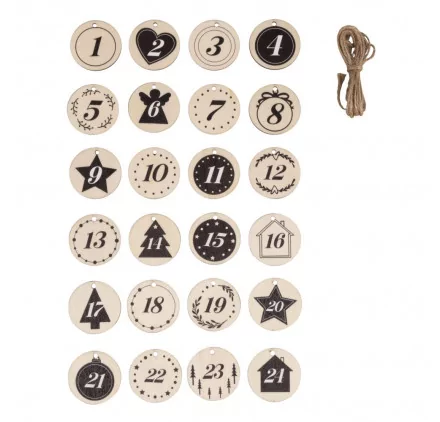 SCRAPBOOKING : 24 Chiffres de l'Avent en bois 'Rayher' 4 cm SCRAPBOOKING : 24 Chiffres de l'Avent en bois 'Rayher' 4 cm