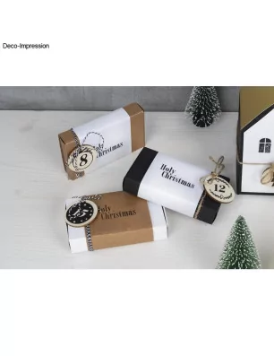 SCRAPBOOKING : 24 Chiffres de l'Avent en bois 'Rayher' 4 cm