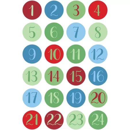 SCRAPBOOKING : Décalcomanies A5 'Artemio - Christmas Berries' Chiffres