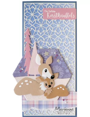 PAPIERS A4 : Assortiment A4 de 16 papiers décorés 'Marianne Design' Eline's Winter Dreams