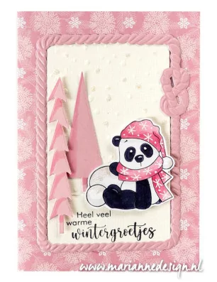 PAPIERS A4 : Assortiment A4 de 16 papiers décorés 'Marianne Design' Eline's Winter Dreams