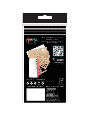 SCRAPBOOKING : Livret de 5 Pochoirs pour organiseur 'Me & My Big Ideas - The Happy Planner' Trackers
