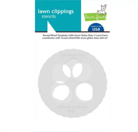POCHOIRS : Lot de 2 Pochoirs 'Lawn Fawn' Reveal Wheel Templates Little Snow Globe : Bear