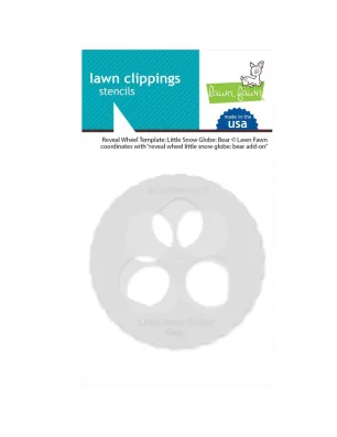 POCHOIRS : Lot de 2 Pochoirs 'Lawn Fawn' Reveal Wheel Templates Little Snow Globe : Bear