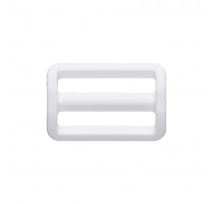 ART DU FIL : Boucle de serrage en plastique '3B Com' Blanc Rectangulaire avec tige 20 mm