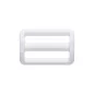 Boucle de serrage en plastique '3B Com' Blanc Rectangulaire avec tige 20 mm