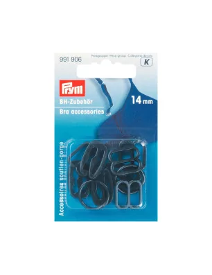 ART DU FIL : Lot d'accessoires soutien-gorge 'Prym' Noir 14 mm