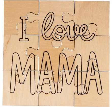 ENFANTS : Puzzle en bois 'Artemio' I Love Mama ENFANTS : Puzzle en bois 'Artemio' I Love Mama