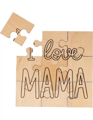 ENFANTS : Puzzle en bois 'Artemio' I Love Mama