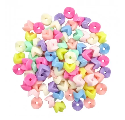 SCRAPBOOKING : Perles fantaisies acrylique emboitables 'Ctop - Oh!mon bijou' Multicolore 45g SCRAPBOOKING : Perles fantaisies acrylique emboitables 'Ctop - Oh!mon bijou' Multicolore 45g