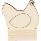 Lot de 6 marque-places en bois 'Artemio - Saute-Mouton' Poules Lot de 6 marque-places en bois 'Artemio - Saute-Mouton' Poules