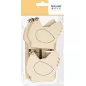 Lot de 6 marque-places en bois 'Artemio - Saute-Mouton' Poules Lot de 6 marque-places en bois 'Artemio - Saute-Mouton' Poules