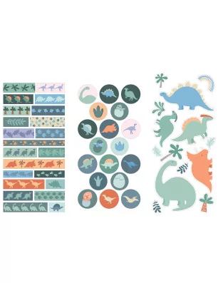 SCRAPBOOKING : Autocollants 'Artemio - Dinos & Co' 3 Planches
