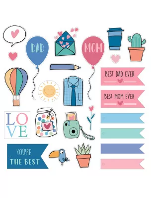 SCRAPBOOKING : Die-cuts 'Artemio - Fête des mères & pères' Anglais